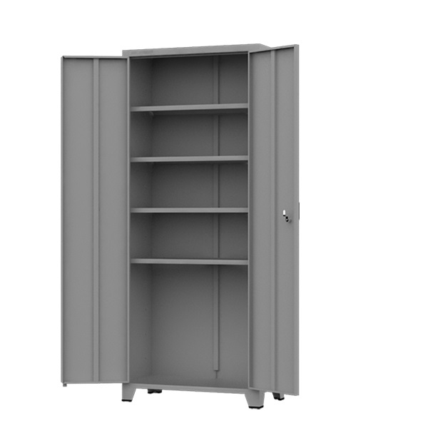 Armário de Aço cinza c/ 02 portas REFORÇADO – PA 90 1,94×0,90×0,40m – Chapa 22 - 3104 - Imagem 3