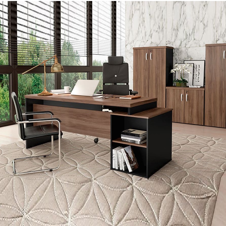 Mesa Pedestal Reta 3 gavetas 1,92x0,70x0,75-1228 - Imagem 2