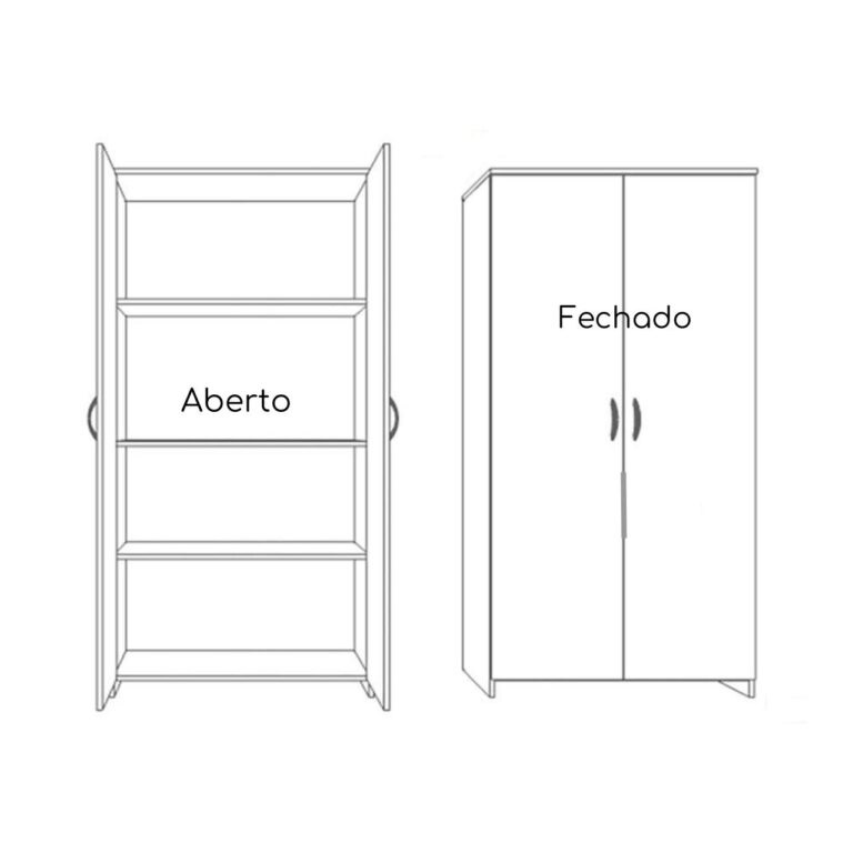 armario alto cinza para escritorio