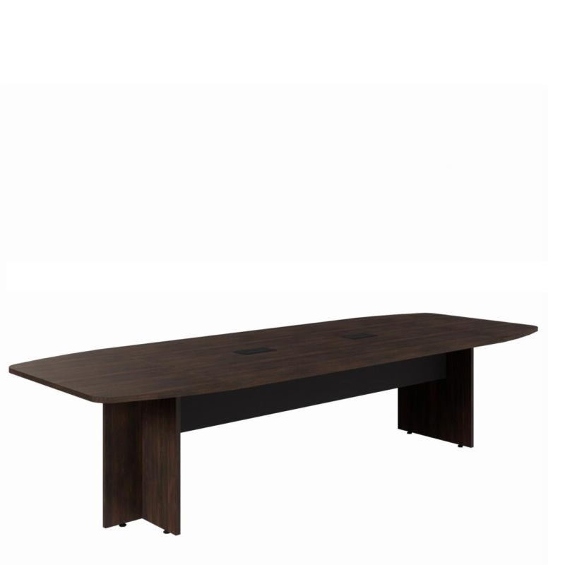 Mesa de Reunião Diretoria ABAULADA – 2,80×1,20m – MARSALA/PRETO -1707