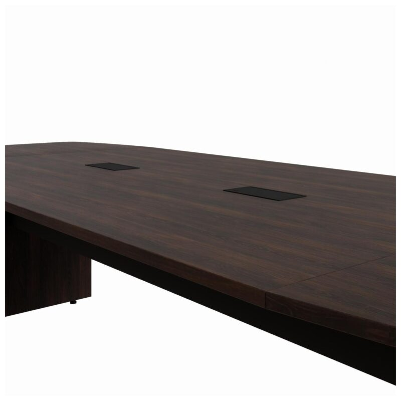 Mesa de Reunião Diretoria ABAULADA – 2,80×1,20m – MARSALA/PRETO -1707 - Imagem 2