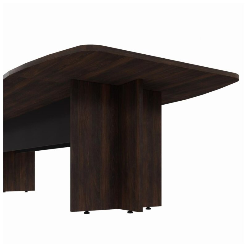 Mesa de Reunião Diretoria ABAULADA – 2,80×1,20m – MARSALA/PRETO -1707 - Imagem 3