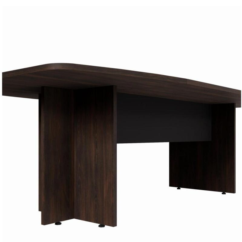 Mesa de Reunião Diretoria ABAULADA – 2,80×1,20m – MARSALA/PRETO -1707 - Imagem 4