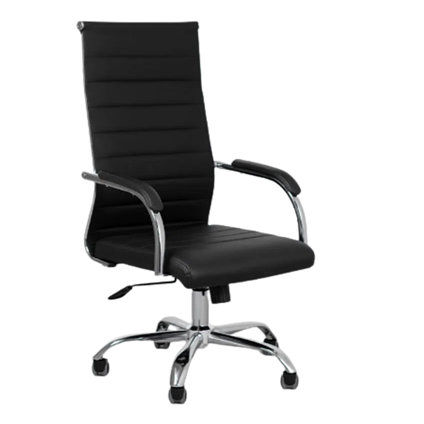 Cadeira de Escritório Florença Giratória – Base Cromada – COR PRETO – OR DESIGN - 2308