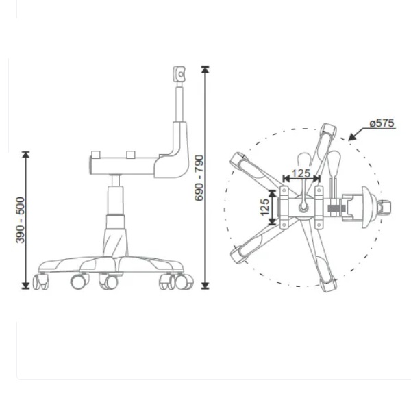 Base Giratória BACK SYSTEM – Cor Preta – 101 - Imagem 2